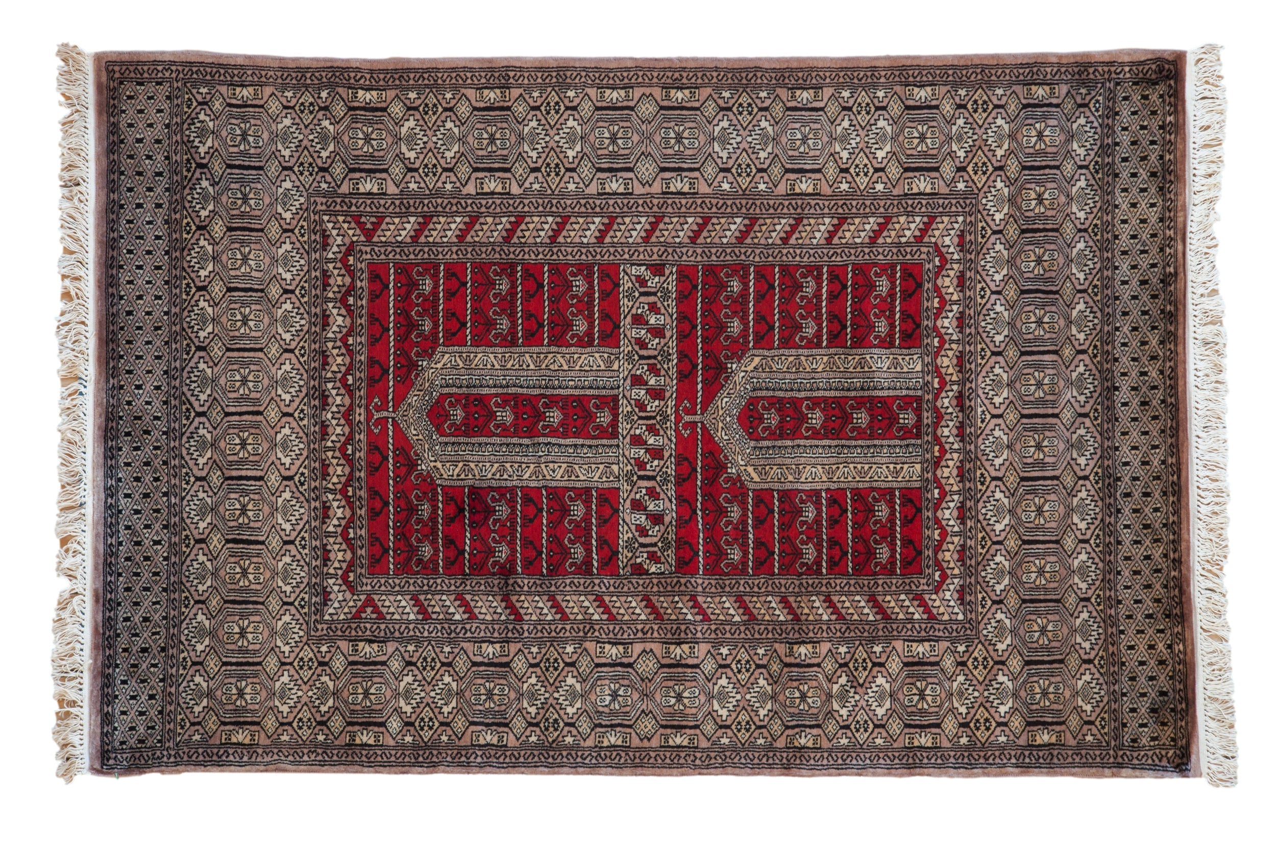 4x6 Vintage Fine Pakistani Turkmen Design Rug