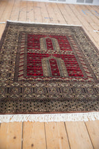 4x6 Vintage Fine Pakistani Turkmen Design Rug