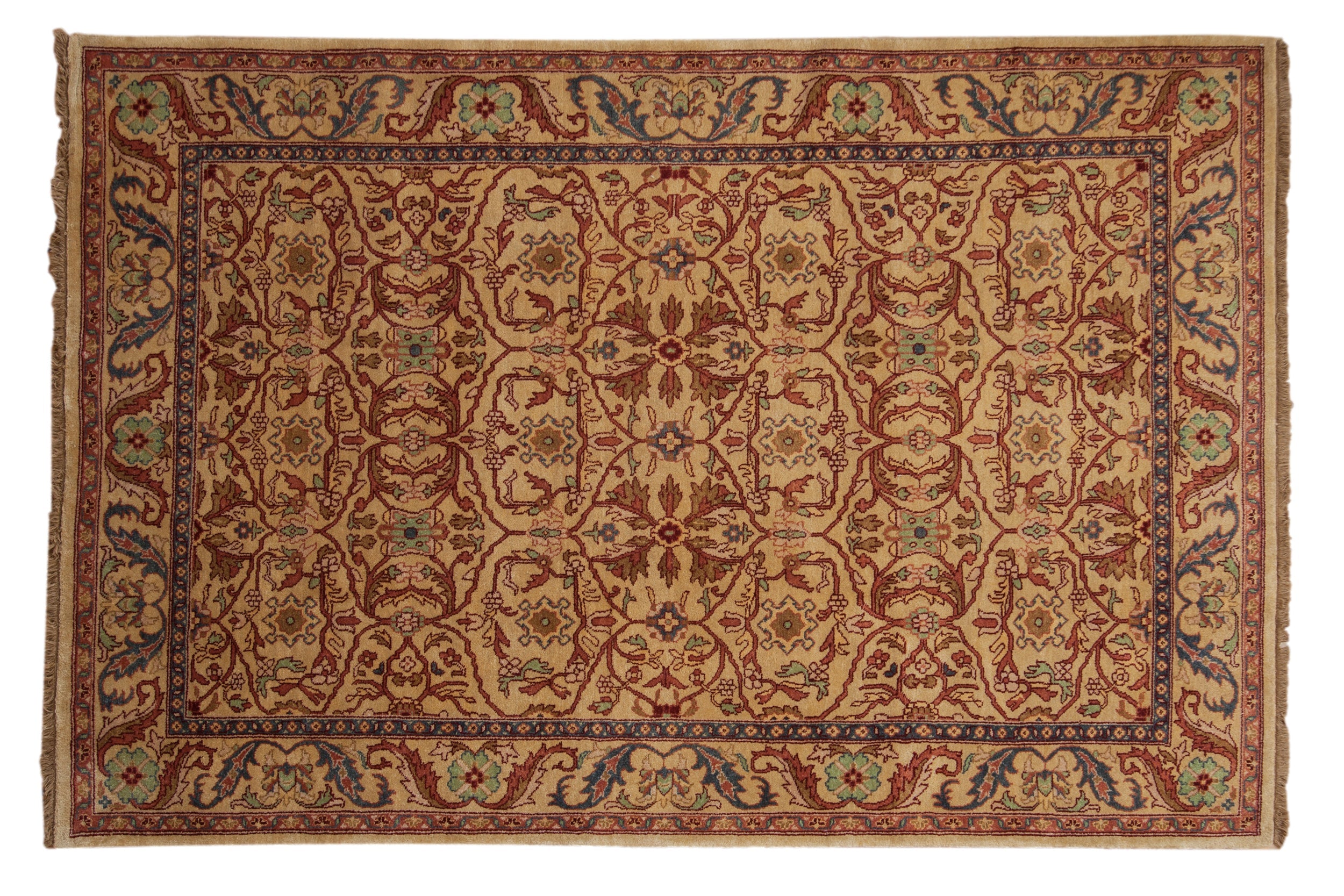 6x9 Vintage Indian Bijar Design Carpet