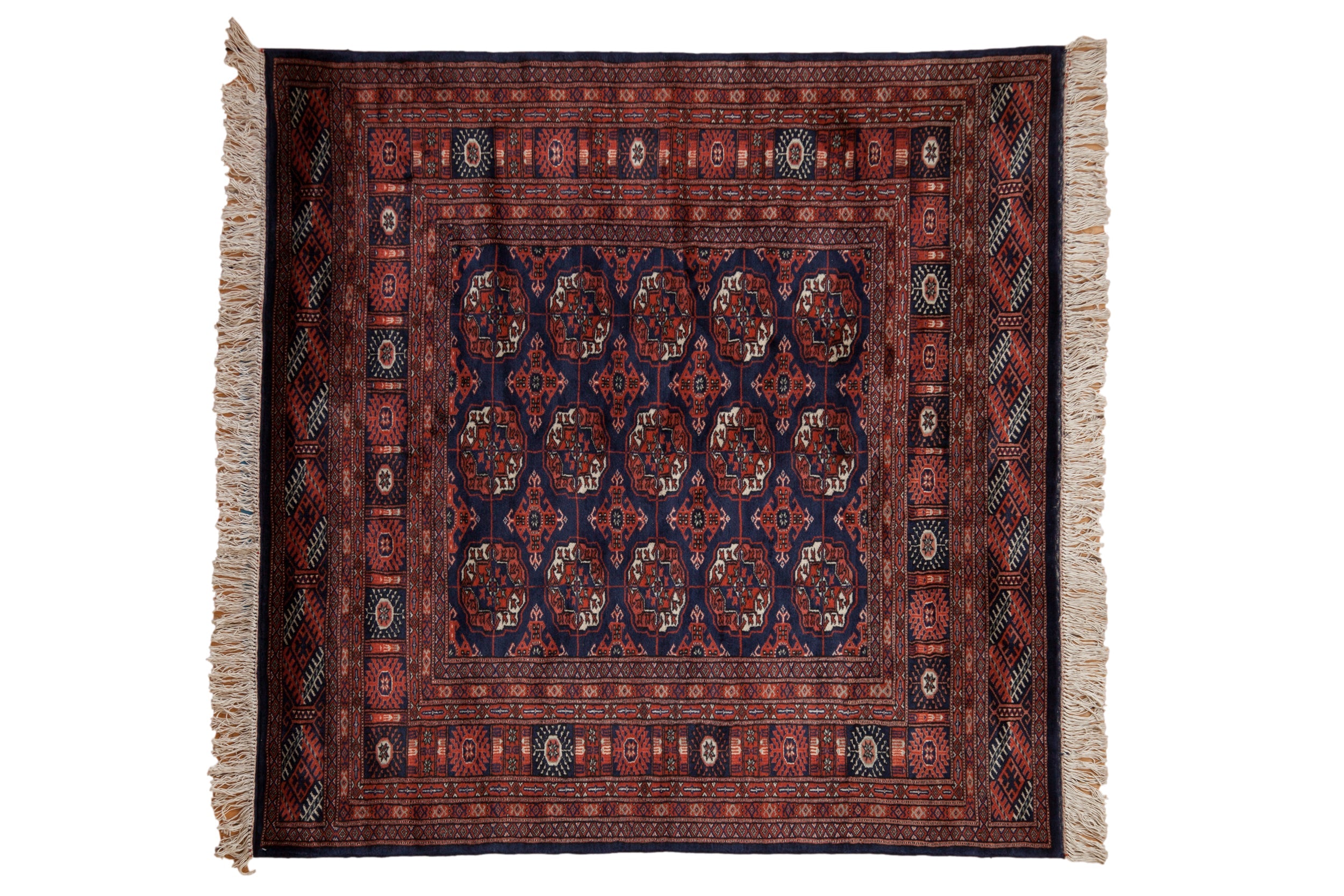 5x5 Vintage Fine Bokhara Square Rug