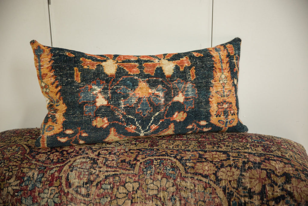 Antique Ziegler Mahal Rug Fragment Pillow