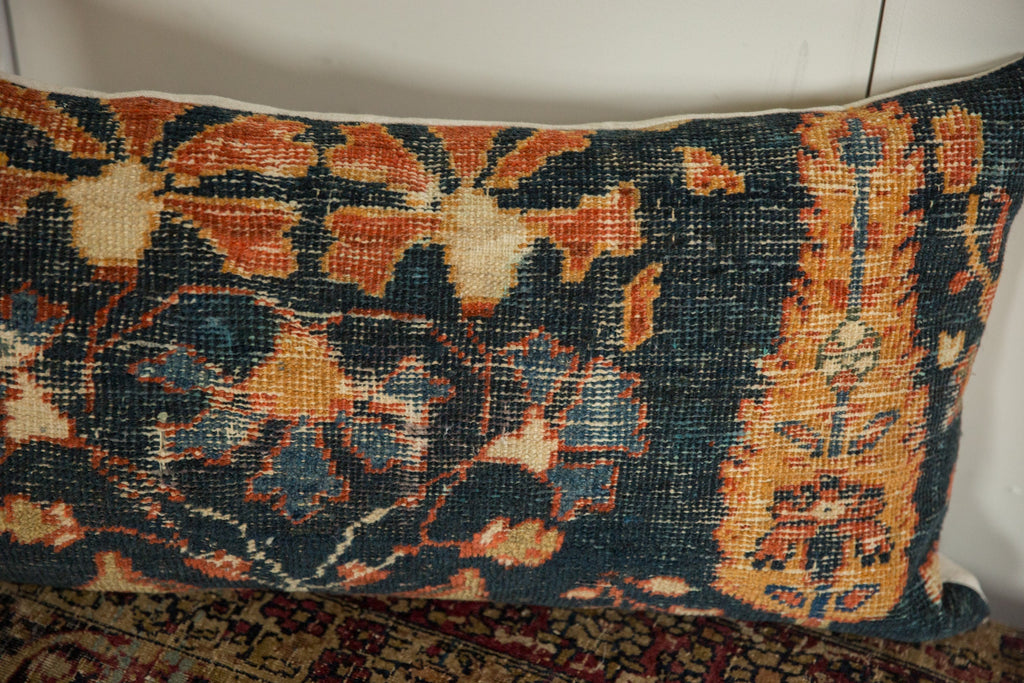Antique Ziegler Mahal Rug Fragment Pillow