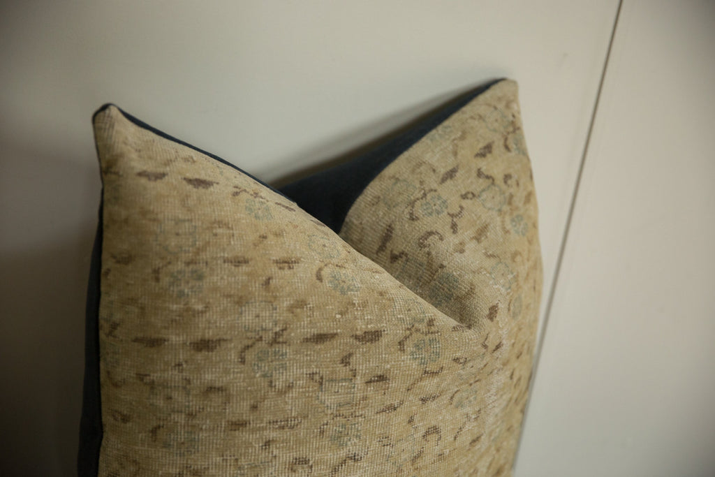 Vintage Turkish Sivas Rug Fragment Pillow