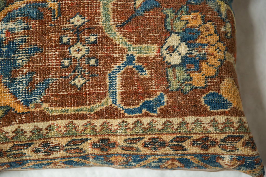 Antique Ziegler Mahal Rug Fragment Pillow