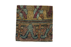Decorative Cork Board Antique Kerman Rug Fragment Art