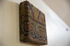 Decorative Cork Board Antique Kerman Rug Fragment Art