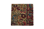 Decorative Cork Board Antique Kerman Rug Fragment Art