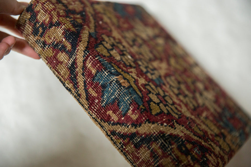 Decorative Cork Board Antique Kerman Rug Fragment Art