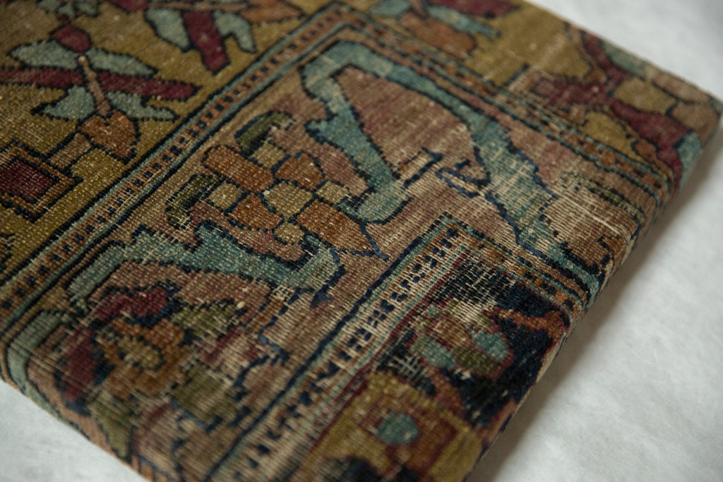 Decorative Cork Board Antique Kerman Rug Fragment Art