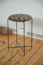 Reclaimed Antique Rug Fragment Side Table Stand 1 of 7