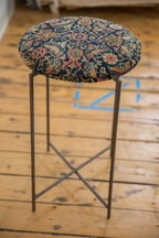 Reclaimed Antique Rug Fragment Side Table Stand 1 of 7