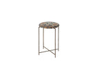 Reclaimed Antique Rug Fragment Side Table Stand 7 of 7