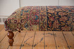 Antique Persian Kerman Rug Ottoman Coffee Table