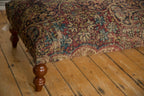 Antique Persian Kerman Rug Ottoman Coffee Table