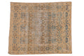 4x4.5 Vintage Distressed Meshed Square Rug