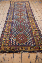 3.5x10.5 Vintage Caucasian Rug Runner