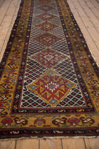 3.5x10.5 Vintage Caucasian Rug Runner