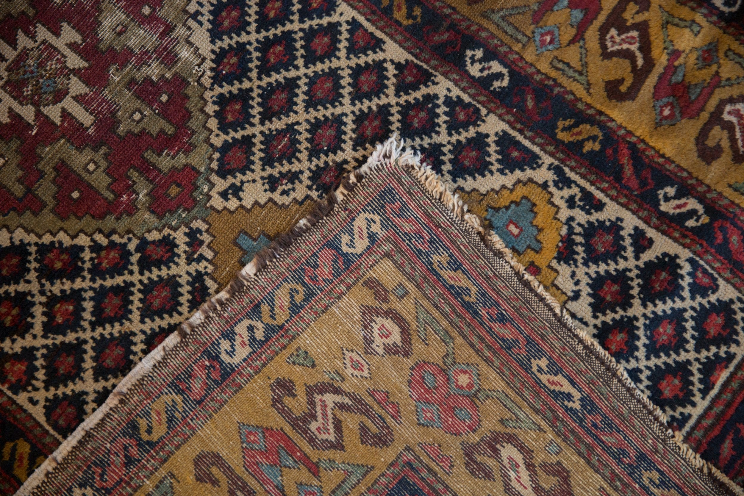 3.5x10.5 Vintage Caucasian Rug Runner