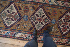 3.5x11.5 Antique Caucasian Rug Runner