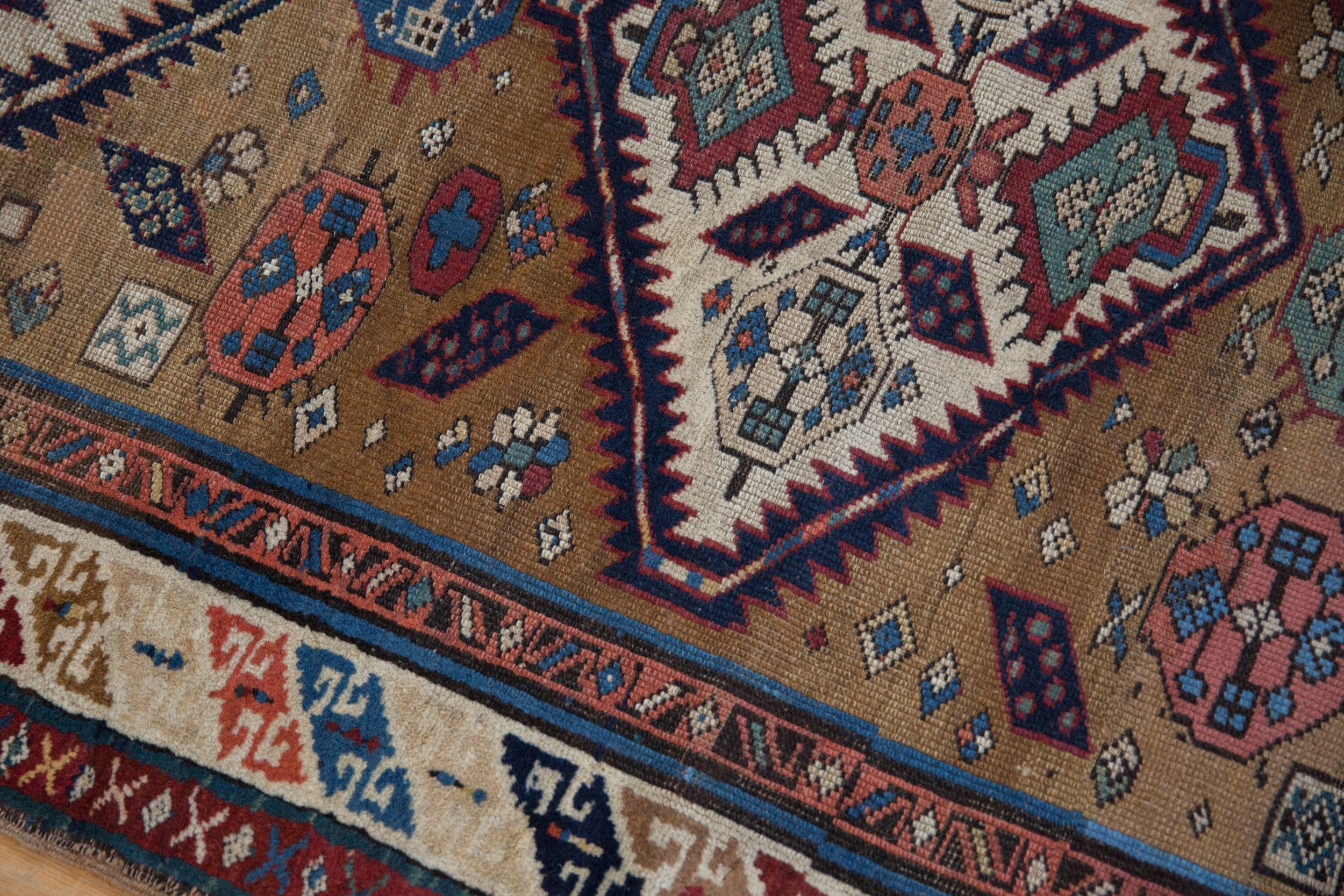 3.5x11.5 Antique Caucasian Rug Runner