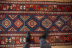 3.5x12.5 Antique Caucasian Rug Runner