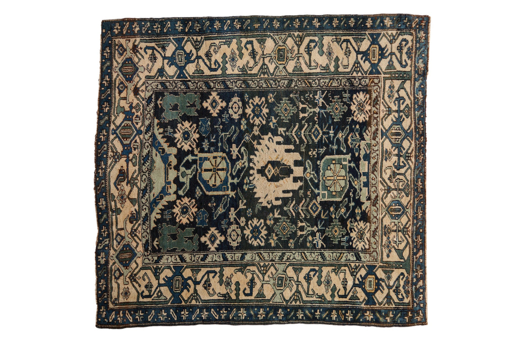 4.5x5 Vintage Bijar Square Rug