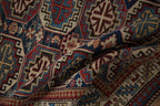 4x5 Vintage Caucasian Square Rug