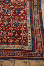 4x5 Antique Caucasian Square Rug