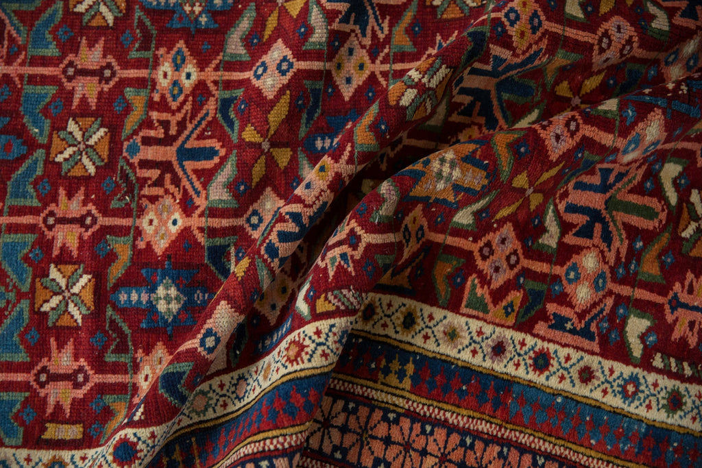 4x5 Antique Caucasian Square Rug