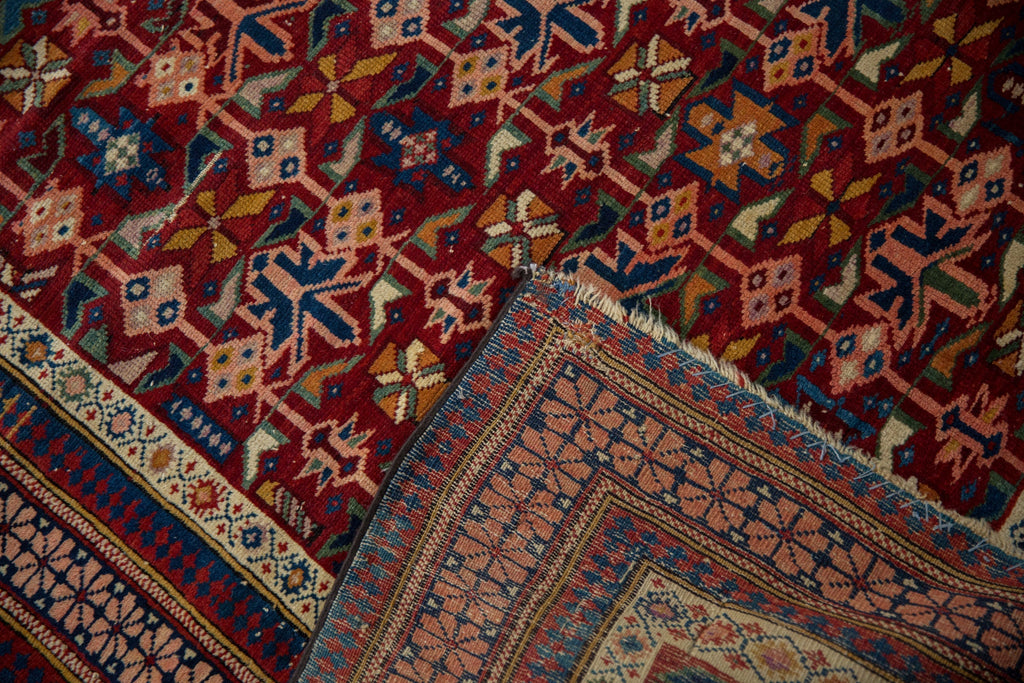 4x5 Antique Caucasian Square Rug