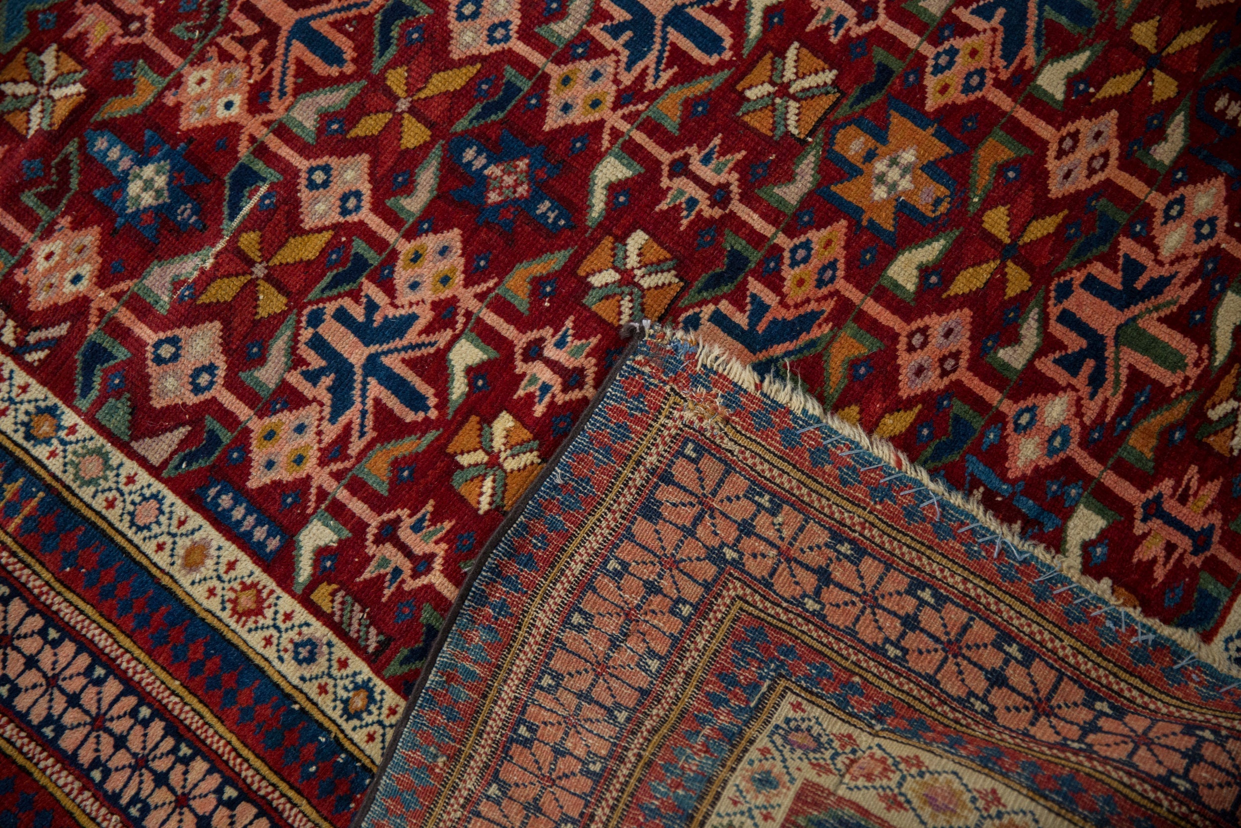 4x5 Antique Caucasian Square Rug