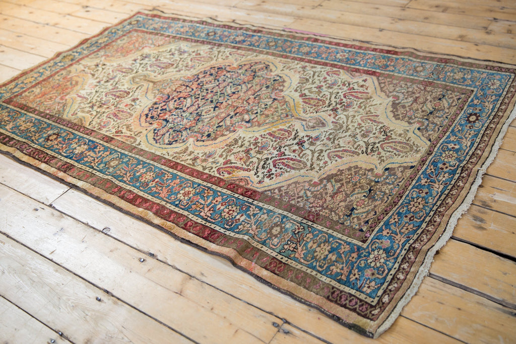 4.5x6.5 Vintage Fine Distressed Malayer Rug