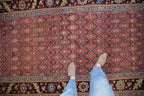 4.5x10.5 Antique Kurdish Rug Runner