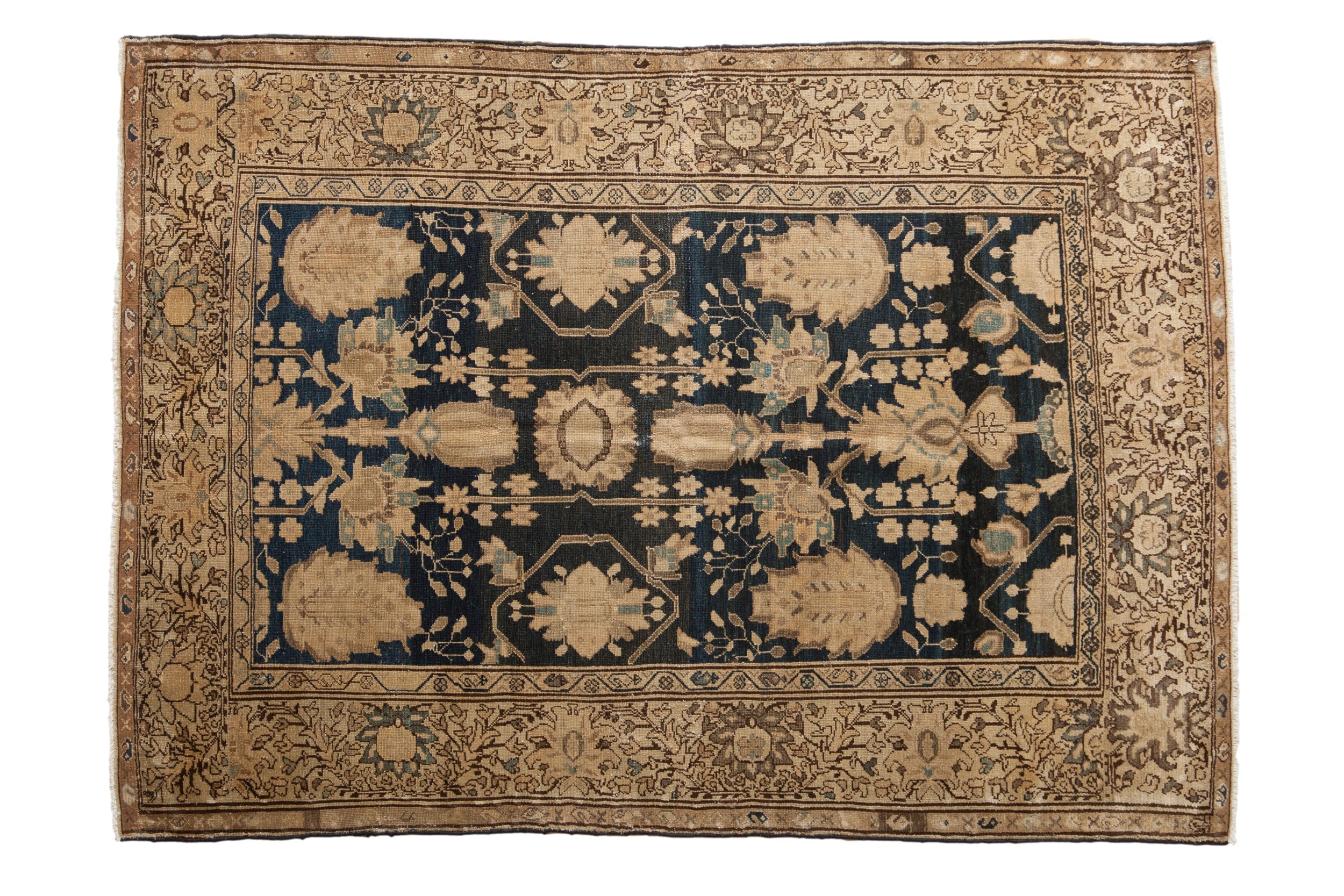 4.5x6.5 Vintage Fine Tea Washed Malayer Rug