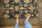 4.5x6.5 Vintage Fine Tea Washed Malayer Rug