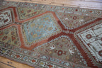 3.5x13 Vintage Distressed Malayer Rug Runner