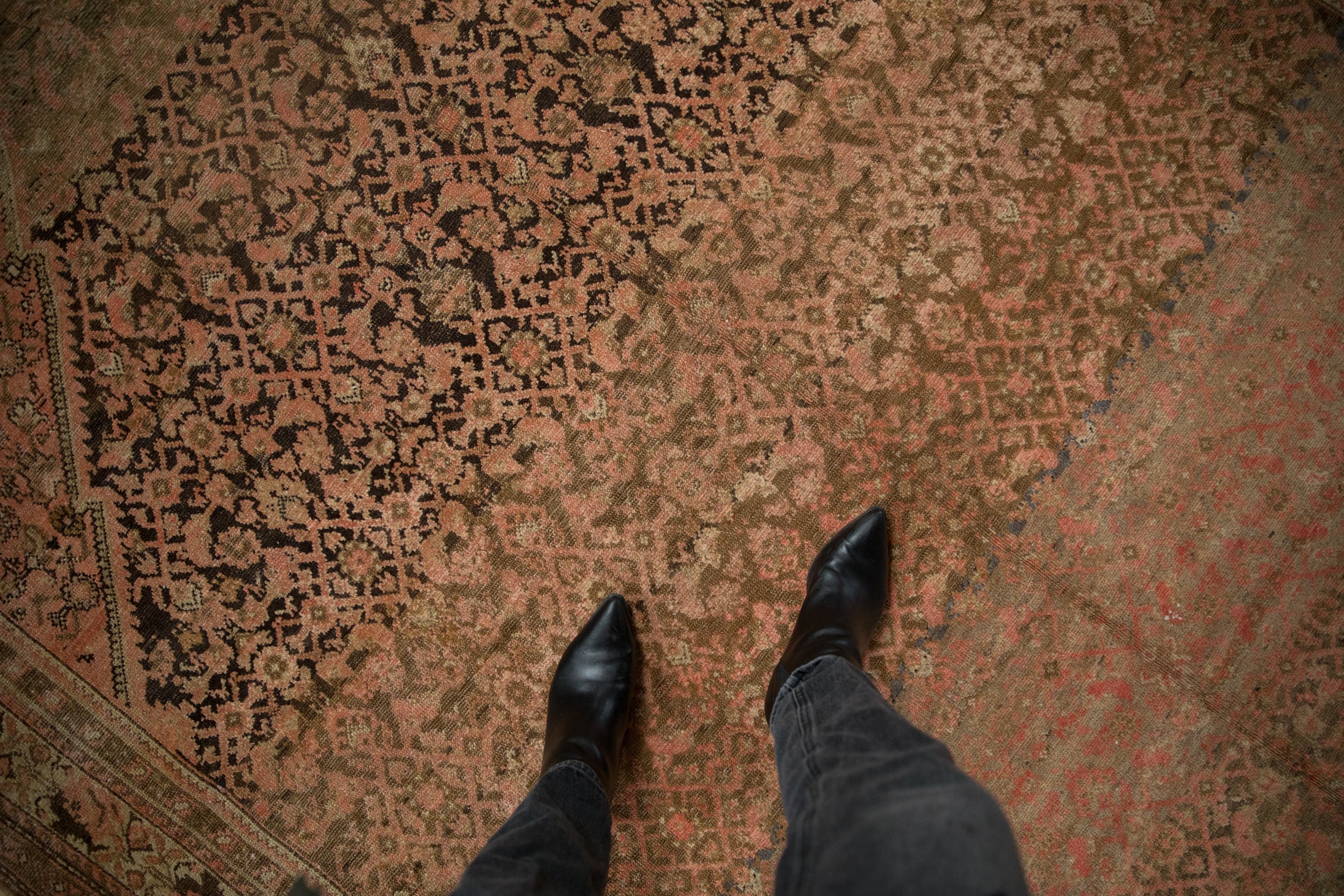 7x16 Vintage Distressed Malayer Carpet