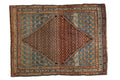 4x5.5 Antique Distressed Hamadan Rug
