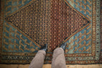 4x5.5 Antique Distressed Hamadan Rug