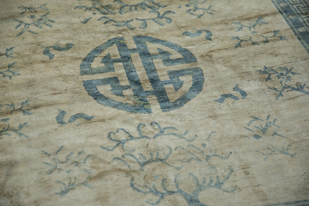 6x6 Antique Distressed Peking Square Carpet