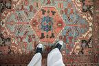 4.5x6 Vintage Heriz Rug