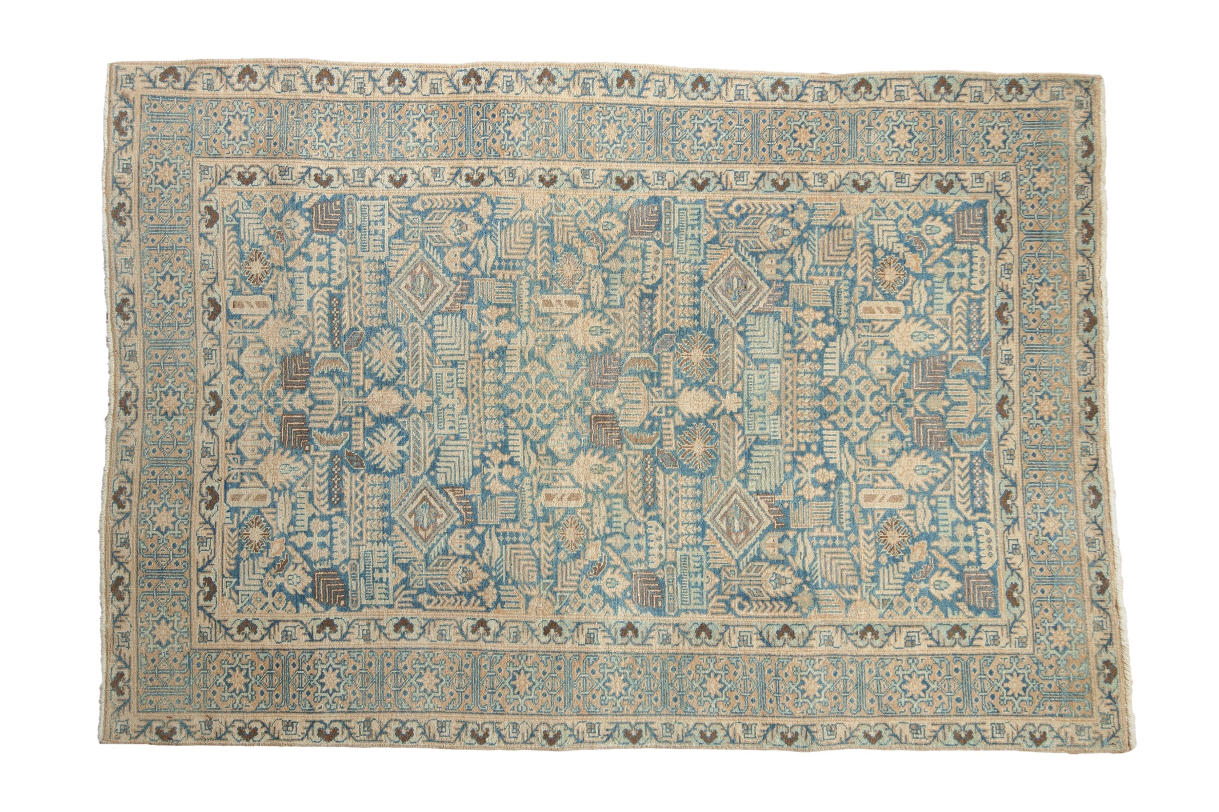 4.5x6.5 Vintage Distressed Tabriz Rug