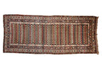3.5x8.5 Vintage Kurdish Hamadan Rug Runner