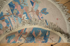 2x2 Vintage Art Deco Round Rug Mat