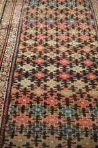 3x8.5 Antique Fragment Kurdish Malayer Rug Runner