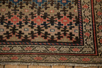 3x8.5 Antique Fragment Kurdish Malayer Rug Runner