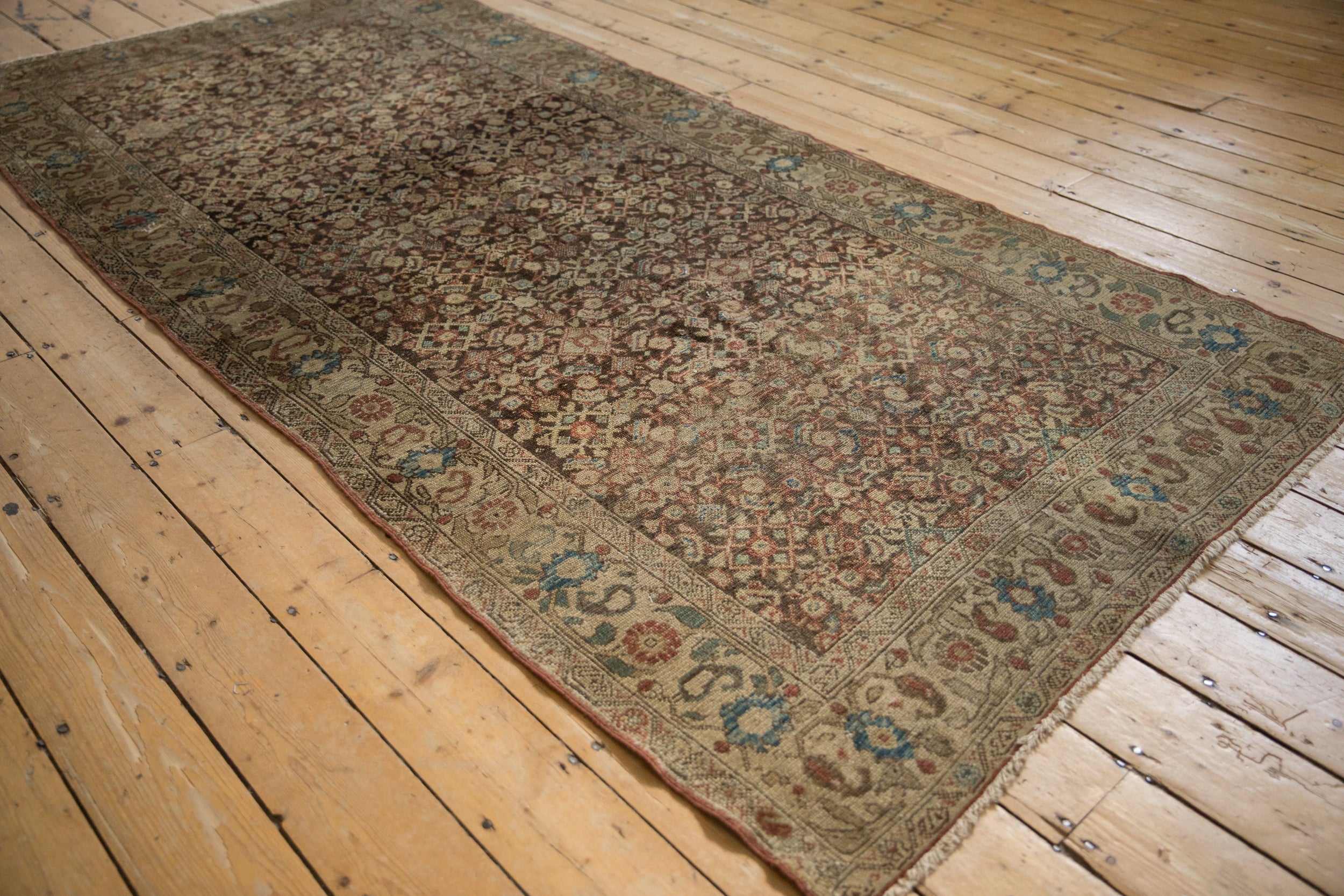 4.5x10 Antique Tea Washed Malayer Rug Runner