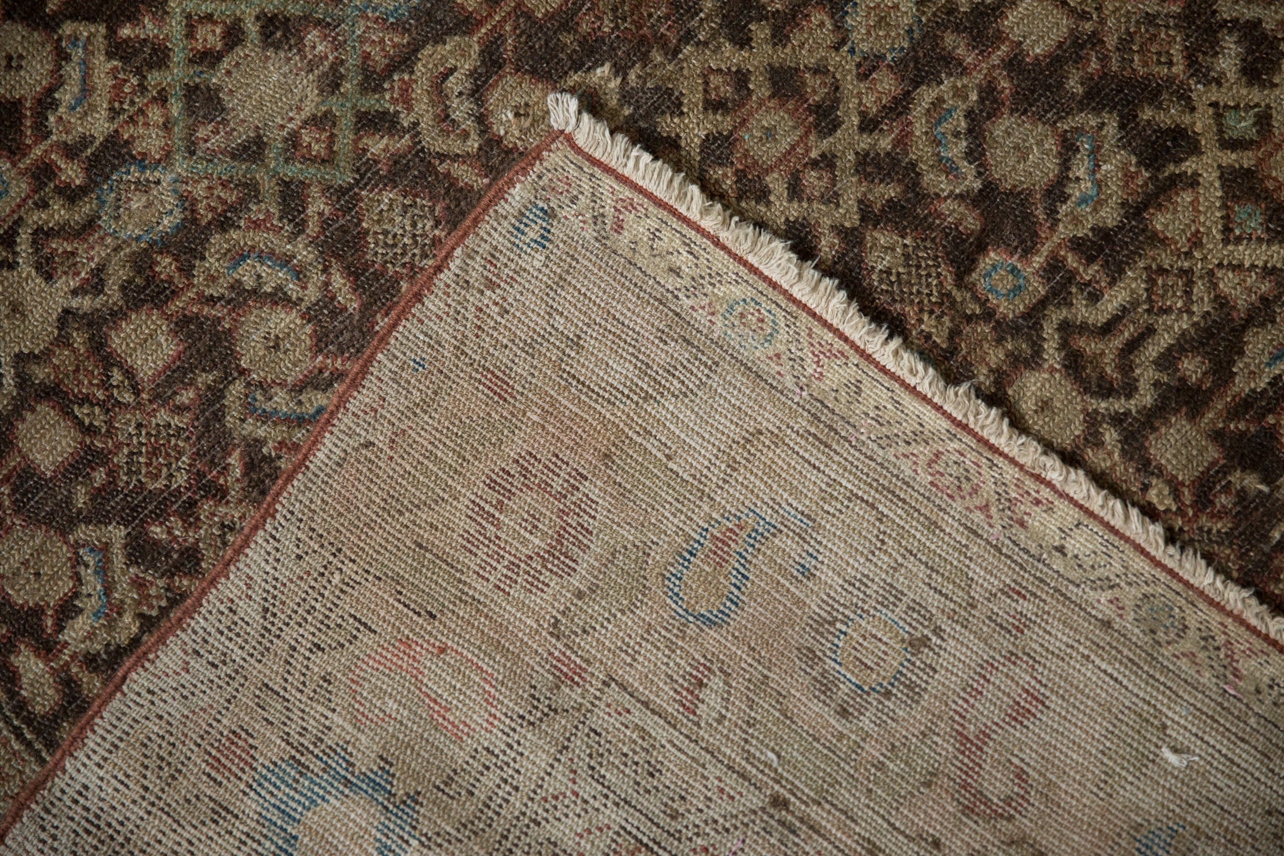 4.5x10 Antique Tea Washed Malayer Rug Runner