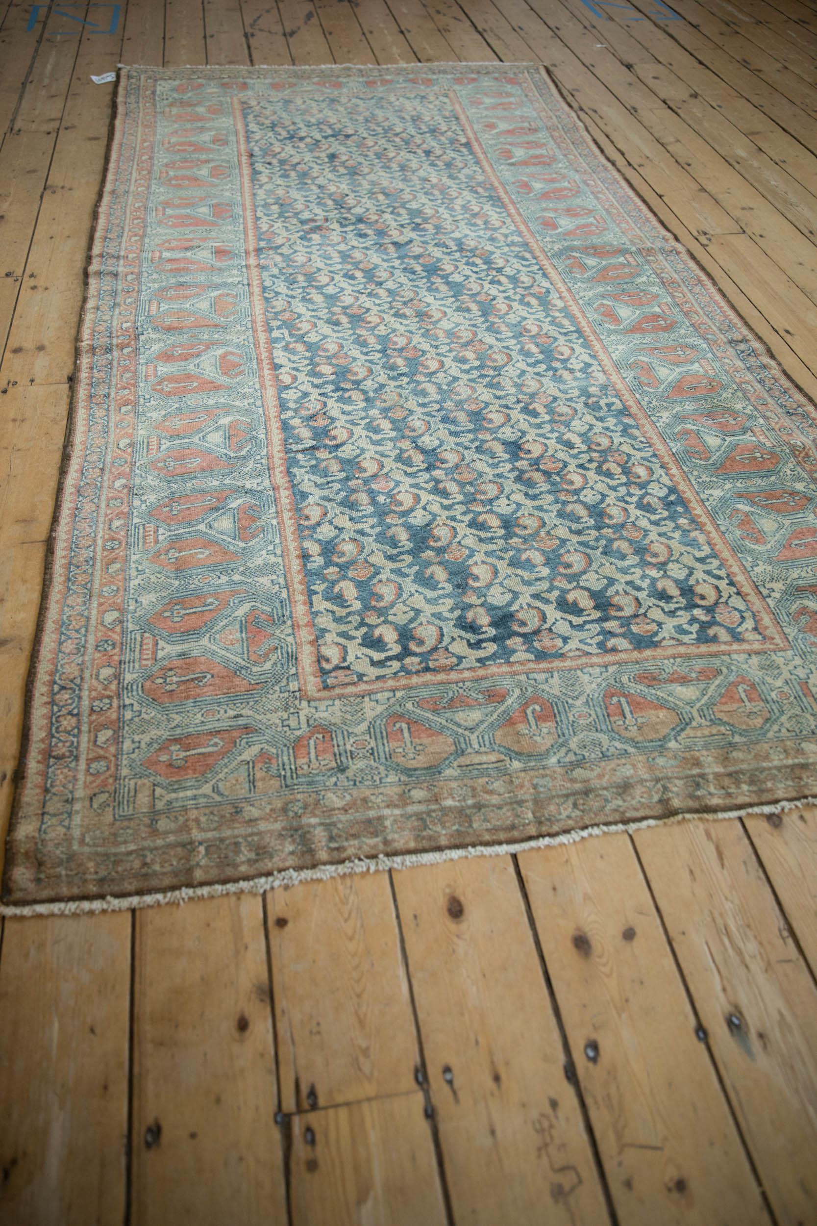 4.5x9 Vintage Fine Distressed Malayer Rug Runner