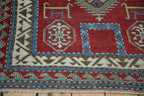 3.5x4.5 Antique Kazak Square Rug